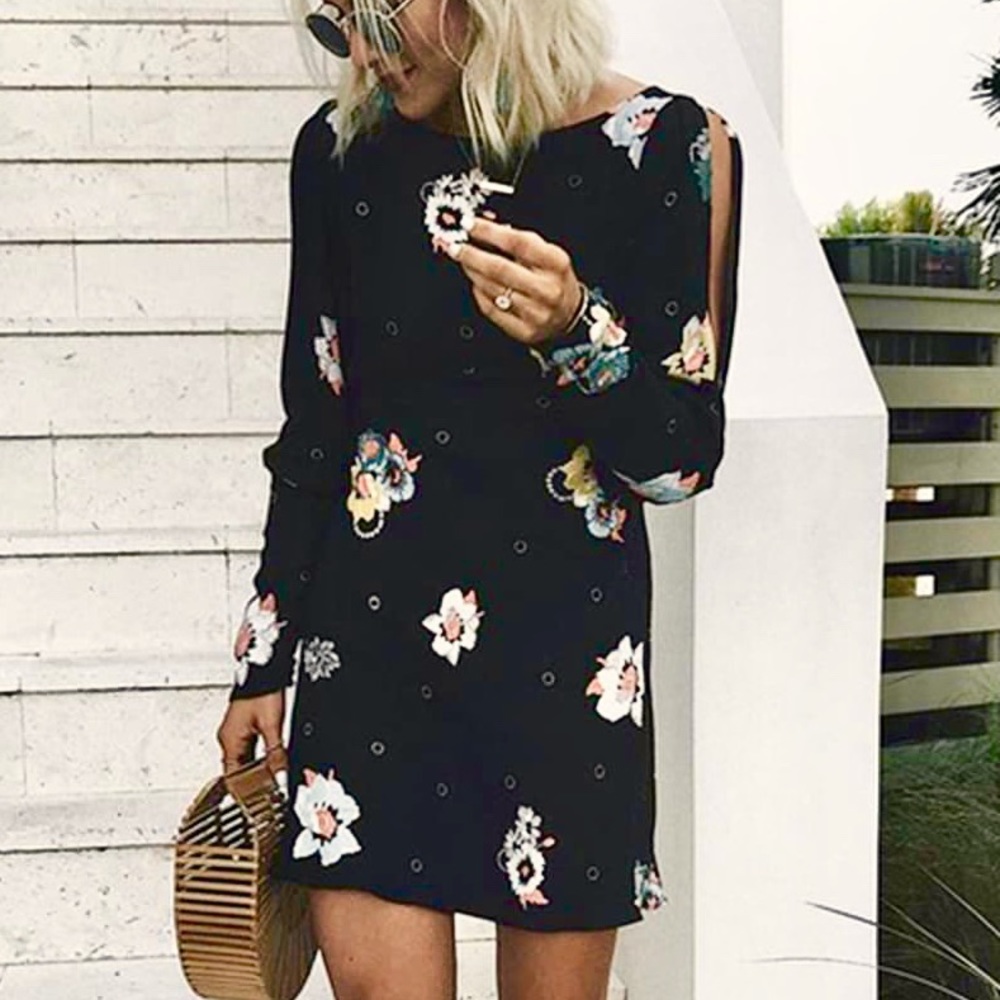 NWT Free People Sunshadows Washed Floral Dress